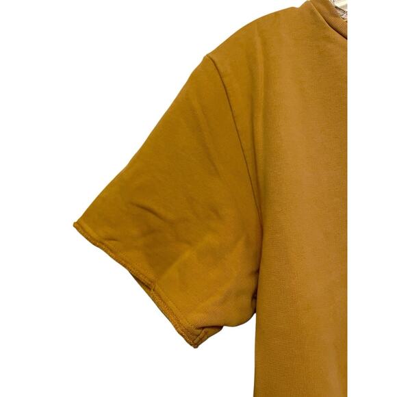 Drapeau Noir Short Sleeve Sweatshirt T-shirt Men Size Small/Medium Mustard Terry - Picture 4 of 6